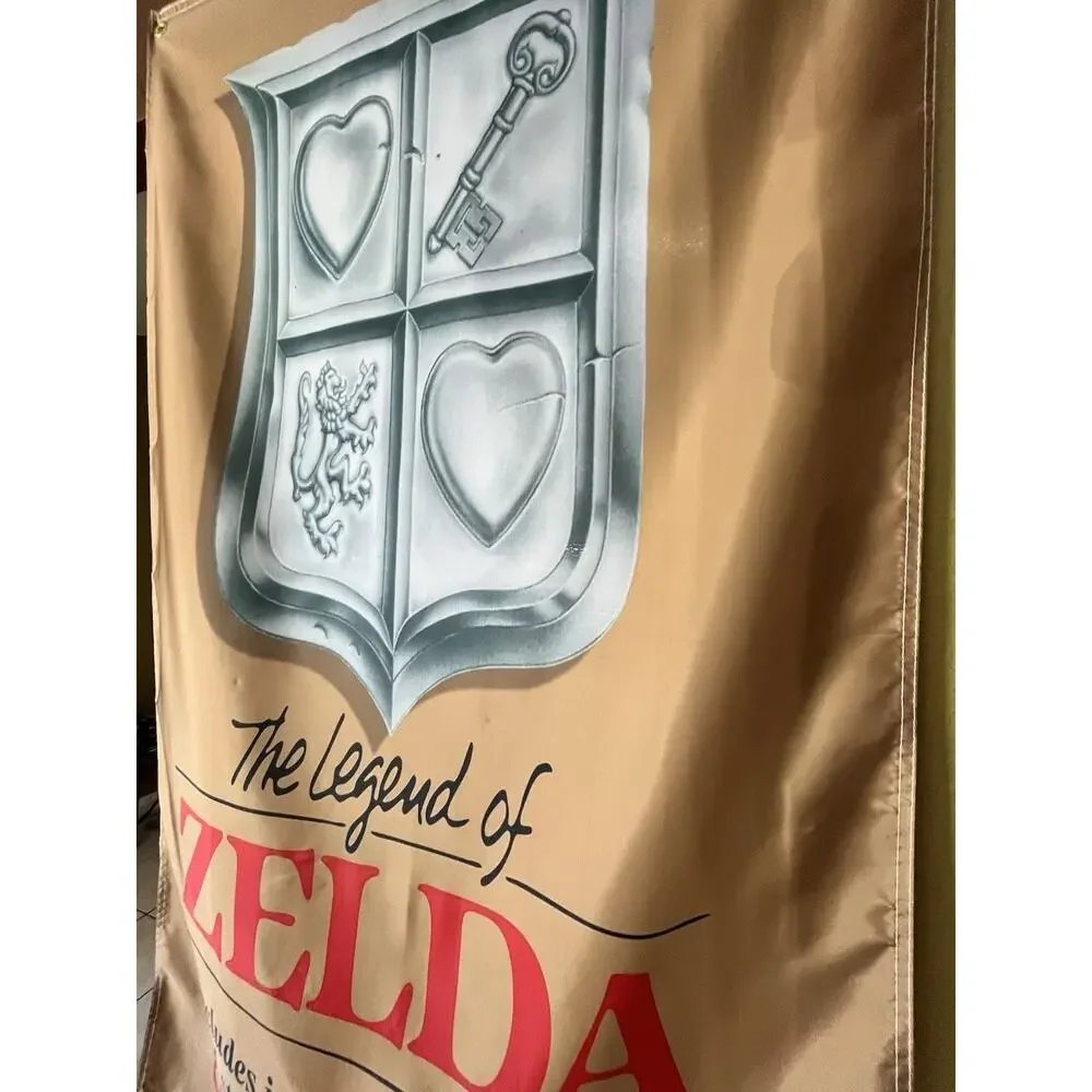 Legend of Zelda 5ft Flag Nintendo Entertainment System NES 1989 Banner Poster